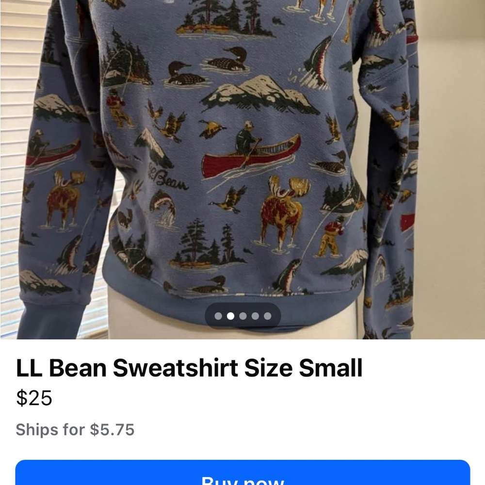 ISO L.L. Bean Signature Crewneck Sweater Outdoor-Themed